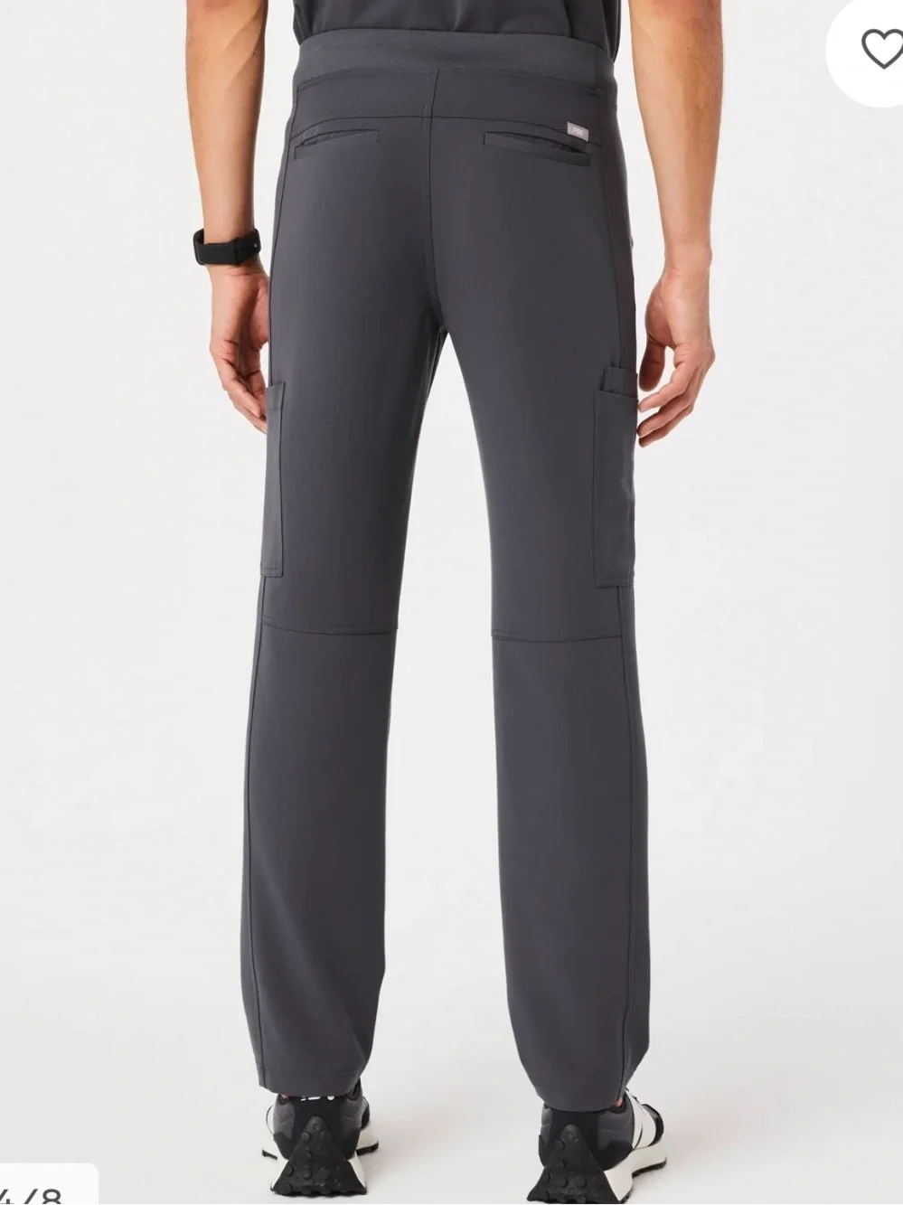 Figs Axim Straight-Leg Cargo Scrub Pant Charcoal Small